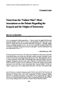 Cover page: Notes from the “Culture Wars”: More Annotations on the Debate Regarding the Iroquois and the Origins of Democracy