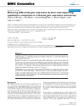 Cover page: Measuring differential gene expression by short read sequencing: quantitative comparison to 2-channel gene expression microarrays