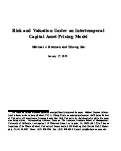 Cover page: Risk and Valuation Under an Intertemporal