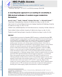 Cover page: A novel Bayesian approach to accounting for uncertainty in fMRI-derived estimates of cerebral oxygen metabolism fluctuations.