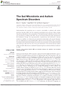 Cover page: The Gut Microbiota and Autism Spectrum Disorders