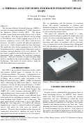 Cover page: A thermal analysis model for high power density beam stops