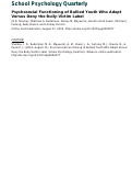 Cover page: Psychosocial Functioning of Bullied Youth Who Adopt Versus Deny the Bully-Victim Label