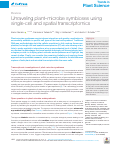 Cover page: Unraveling plant–microbe symbioses using single-cell and spatial transcriptomics