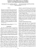 Cover page: Statistical Learning Within and Across Modalities: Abstract versus Stimulus-Specific Representations