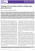 Cover page: Strategies for microbial synthesis of high-value phytochemicals