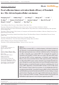 Cover page: Focal adhesion kinase activation limits efficacy of Dasatinib in c‐Myc driven hepatocellular carcinoma