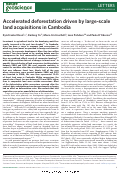 Cover page: Accelerated deforestation driven by large-scale land acquisitions in Cambodia