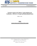 Cover page: Virtual Commercial Vehicle Control Stations for California: A Review of Legal and Institutional Issues