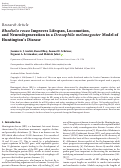 Cover page: Rhodiola rosea Improves Lifespan, Locomotion, and Neurodegeneration in a Drosophila melanogaster Model of Huntington’s Disease
