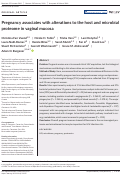 Cover page: Pregnancy associates with alterations to the host and microbial proteome in vaginal mucosa