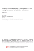 Cover page: Electronic Business Adoption by European Firms: A Cross-country Assessment of the Facilitators and Inhibitors