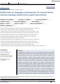 Cover page: Biodiversity in changing environments: An external‐driver internal‐topology framework to guide intervention