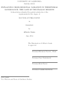 Cover page: Explaining Cross-regional Variation in Territorial Governance: The Case of the Italian Regions