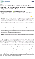 Cover page: Environmental Features of Chinese Architectural Heritage: The Standardization of Form in the Pursuit of Equilibrium with Nature
