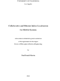 Cover page: Collaborative and Efficient Indoor Localization for Mobile Systems