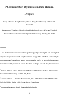 Cover page: Photoionization Dynamics in Pure Helium Droplets