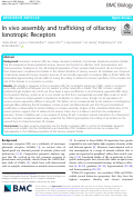 Cover page: In vivo assembly and trafficking of olfactory Ionotropic Receptors