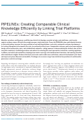 Cover page: PIPELINEs: Creating Comparable Clinical Knowledge Efficiently by Linking Trial Platforms