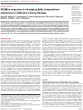 Cover page: Wildfire response to changing daily temperature extremes in California’s Sierra Nevada