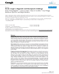 Cover page: Acute cough: a diagnostic and therapeutic challenge