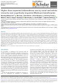 Cover page: Higher than expected telemedicine use by racial and ethnic minority and cognitively impaired Medicare beneficiaries.