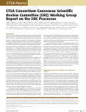 Cover page: CTSA Consortium Consensus Scientific Review Committee (SRC) Working Group Report on the SRC Processes