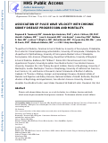 Cover page: Association of Pulse Wave Velocity With Chronic Kidney Disease Progression and Mortality