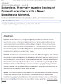 Cover page: Sutureless, Minimally Invasive Sealing of Corneal Lacerations with a Novel Bioadhesive Material