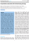 Cover page: Complications associated with intimate body piercings