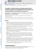 Cover page: Perceptions of family criticism and warmth and their link to symptom expression in racially/ethnically diverse adolescents and young adults at clinical high risk for psychosis