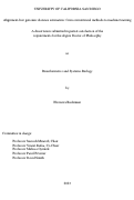 Cover page: Alignment-free genomic distance estimation: from conventional methods to machine learning