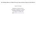 Cover page: The Wielding Influence of Political Networks: Representation in Majority-Latino Districts