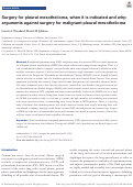 Cover page: Surgery for pleural mesothelioma, when it is indicated and why: arguments against surgery for malignant pleural mesothelioma