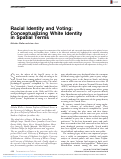 Cover page: Racial Identity and Voting: Conceptualizing White Identity in Spatial Terms