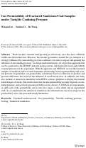 Cover page: Gas Permeability of Fractured Sandstone/Coal Samples under Variable Confining Pressure