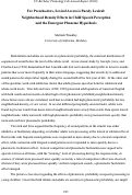 Cover page: For Preschoolers, Lexical Access is Purely Lexical: Neighborhood Density Effects in Child Speech Perception and the Emergent Phoneme Hypothesis