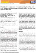 Cover page: Phosphate transporters in marine phytoplankton and their viruses: cross‐domain commonalities in viral‐host gene exchanges