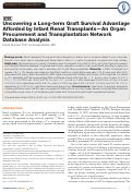 Cover page: Uncovering a Long-term Graft Survival Advantage Afforded by Infant Renal Transplants—An Organ Procurement and Transplantation Network Database Analysis