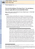 Cover page: “You can't do nothing in this damn place”: Sex and intimacy among couples with an incarcerated male partner