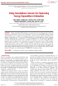 Cover page: Using Smartphone Sensors for Improving Energy Expenditure Estimation