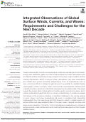Cover page: Integrated Observations of Global Surface Winds, Currents, and Waves: Requirements and Challenges for the Next Decade