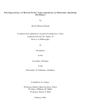 Cover page: The Importance of Zeroth-Order Approximations in Molecular Quantum Mechanics