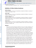 Cover page: Definition of Critical Asthma Syndromes