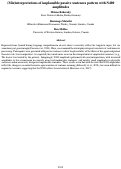 Cover page: (Mis)interpretations of implausible passive sentences pattern with N400amplitudes