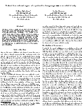 Cover page: Selective advantages of syntactic language -- a model study