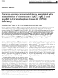 Cover page: Common variable immunodeficiency associated with microdeletion of chromosome 1q42.1-q42.3 and inositol 1,4,5-trisphosphate kinase B (ITPKB) deficiency