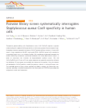 Cover page: Pairwise library screen systematically interrogates Staphylococcus aureus Cas9 specificity in human cells