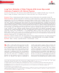 Cover page: Long‐Term Mortality of Older Patients With Acute Myocardial Infarction Treated in US Clinical Practice