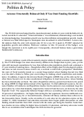 Cover page: Arizona: Structurally Balanced Only If You Omit Funding Shortfalls